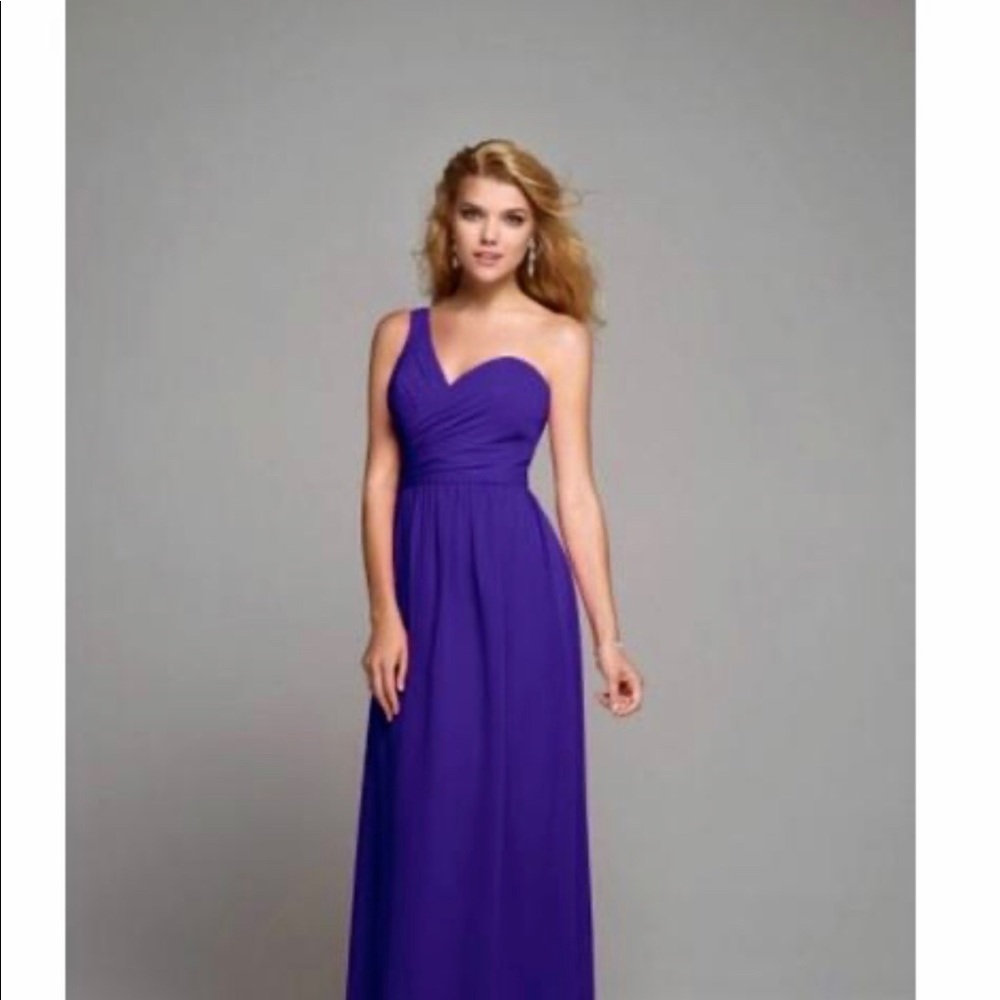ALFRED ANGELO Salmon Chiffon Bridesmaid/Mob Dress - Picture 4 of 8